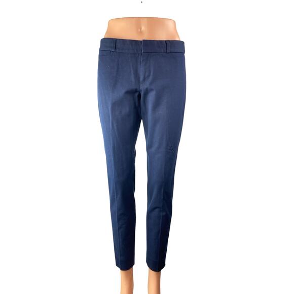 Banana Republic Sloan Women's Blue Mid Rise Skinny Chino Trousers Dress Pants 2 - Picture 1 of 4